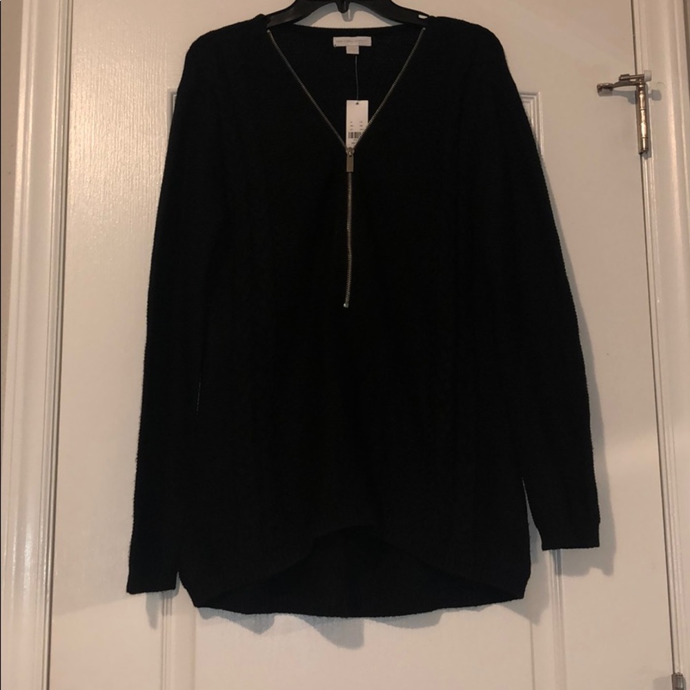 Black zipper sweater from New York and Company